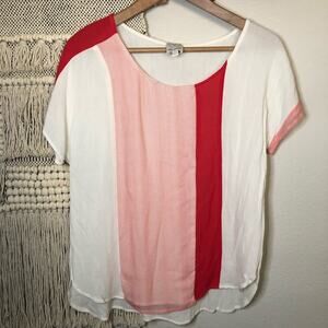 Ella Moss Red & White Top S